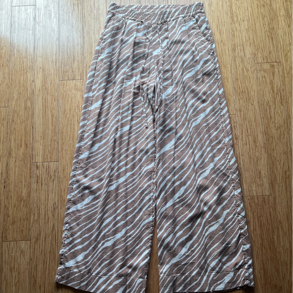 Wide leg linen pants